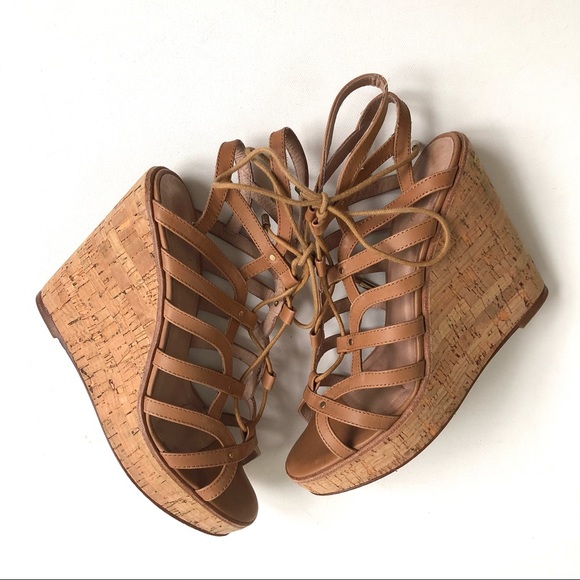 Joie Tan Larissa Wedge Lace-Up Gladiator Sandal - Picture 7 of 10